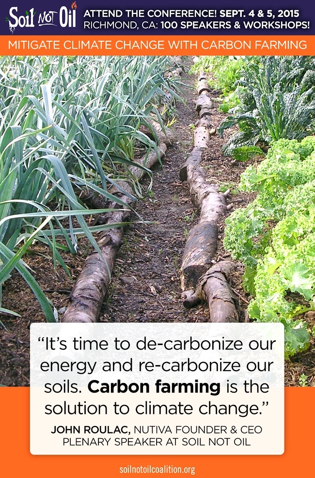 It's time to de-carbonize our energy and re-carbonize our soils. Carbon farming is the solution to climate change.